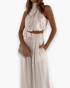 Damen Eleganter Jumpsuit | Festlich Sommer Jumpsuit in Aprikose