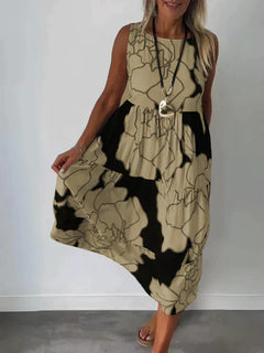 Joleen - Kleid - Ärmellos in Braun