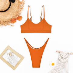 Carina® | Hoch taillierter Sommerbikini in Orange