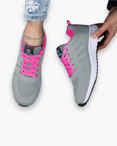 Damen Atmungsaktive Sport Sneakers | Sportlich in Grau