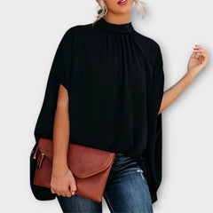 Carina | Vielseitige Abendbluse mit modernem Stil in Schwarz