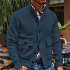 Nils - Modische Jacke mit Stehkragen in Königsblau
