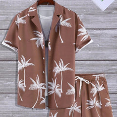 Frank | Herren Tropical Sommerhemd Set in Hellbraun