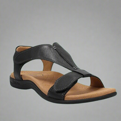 Elsbeth | Bequeme Sandalen aus Premiummaterial für drinnen und draußen in Schwarz