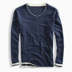 Frederick | Premium Langarmshirt in Blau
