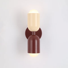Brillant - Wandlampe im Dänischen Stil in Rot+Weiß