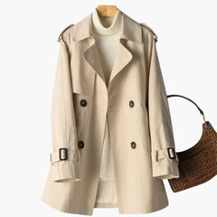 Doppelreihiger Trenchcoat für Damen in Khaki