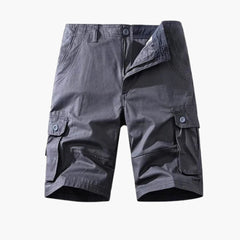Herren Baumwoll Cargo Shorts mit Taschen für den Sommer in Schwarz