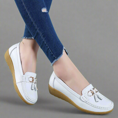 Answina | Orthopädische Halbschuhe aus Premium-Leder in Weiß