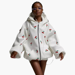 Pia | Weiße Kirsche Jacke in Weiß