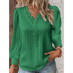 Jackalyn - Elegante Damenbluse aus Spitze in Grün
