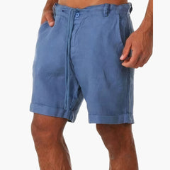 Leichte Sommer-Shorts mit Kordelzug - für Herren im Urlaubsstil in Blau