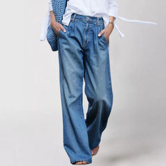 Corinne - Komfortable Weit geschnittene Damen Jeans in Blau