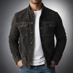 Wildlederjacke „Oltrarno“ in Nero