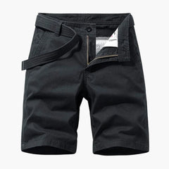 Cargoshorts mit Gürtel - für Herren im taktischen Utility Stil in Schwarz