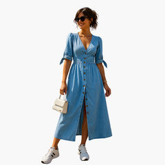 Stefanie | Alltagskleid für Damen in Blau
