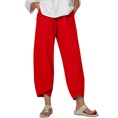 Regina - Bedruckte lose Leinenhose für Frauen in Farbe 4