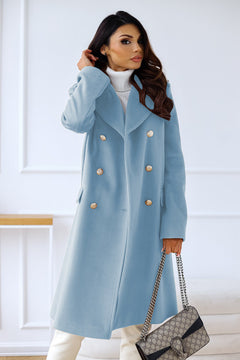 Damen Reverskragen Trenchcoat | Winter in Blau