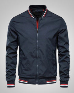 Helmut | Herren Sportiver Gerippte Bündchen Bomberjacke in Marineblau
