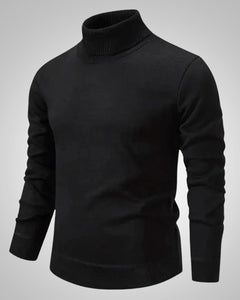 Bernd | Herren Klassischer Rollkragenpullover in Schwarz