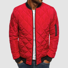 Herren Steppjacke Übergangsjacke | Leicht Gesteppt Klassisch in Rot