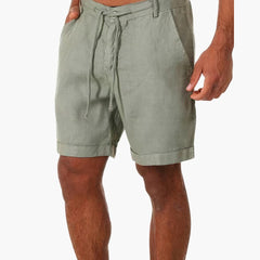 Leichte Sommer-Shorts mit Kordelzug - für Herren im Urlaubsstil in Grün