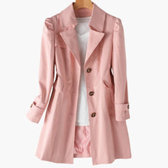 Kapuzen trenchcoat für Damen in Rosa