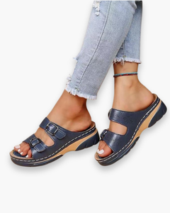 Damen Gepolstert Sandalen | Verstellbare Schnallen in Hell Blau