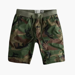 Cargoshorts für Herren - Camouflage Look mit Kordelzug in Dunkelwald