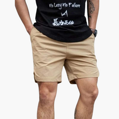 Badeshorts - Herren Sommer-Shorts mit Kordelzug Design in Braun