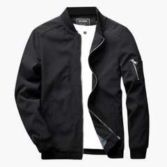 Richard | Stilvolle Bomberjacke in Schwarz