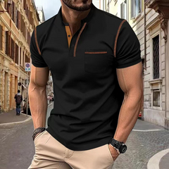 Thiago - Eleganter Herren Polo für jeden Anlass in Schwarz