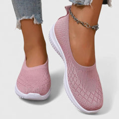 Lara | Damen Leichte Slip-On Strick Ballerinas in Rosa