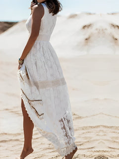 Eugenie - Boho-Maxikleid aus Spitze für Damen in Weiß