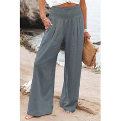 Quinley - Leinenhose mit Stretch in Grau