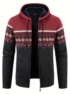 Arnold - Warme Strickjacke in Rot