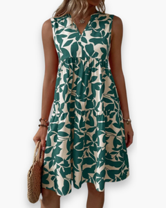 Damen Elegantes A-Linien Kleid | Sommer in Grün