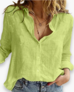 Damen Elegantes Langarmshirt | Vielseitig und Bequem in Grün