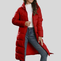 Klassische warme Winterjacke - Luana in Rot