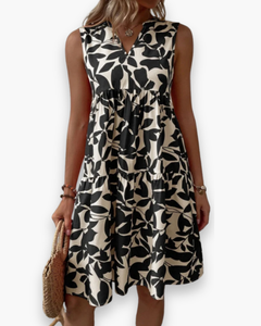 Damen Elegantes A-Linien Kleid | Sommer in Schwarz