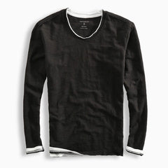 Frederick | Premium Langarmshirt in Schwarz