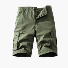 Herren Baumwoll Cargo Shorts mit Taschen für den Sommer in Grün