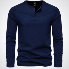 Royal | Exklusive HENLEY Shirt in Marineblau