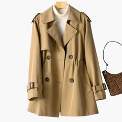 Doppelreihiger Trenchcoat für Damen in Braun