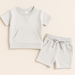 Snuglii - Weiches und bequemes Set für Kinderkleidung in Hellgrau