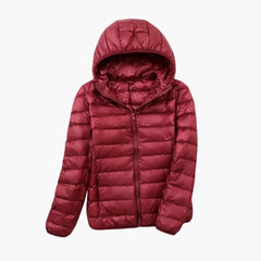 Emilia | Ultraleichte Wattierte Jacke in Weinrot