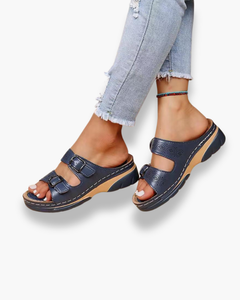 Damen Bequeme Sandalen | Trendige Sommerschuhe in Dunkelblau