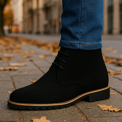 Zampa - Eleganter Schnürstiefel Aus Leder in Schwarz