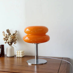 Vesper - Italienische Bauhaus-Tischlampe in Orange