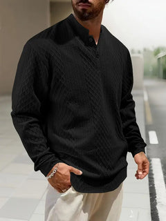 Warriner – Langärmliges Sweatshirt Mit Geometrischem Muster in Schwarz